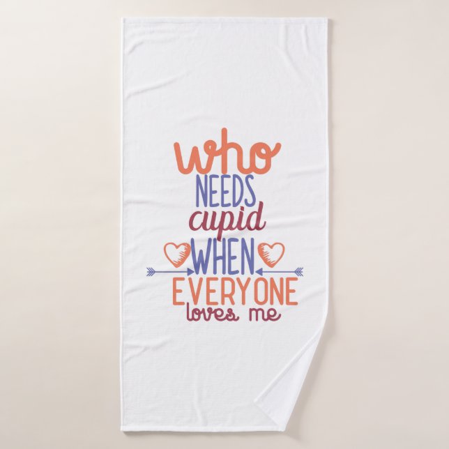 Cadeau Couple Tout Le Monde M'Aime (Serviette de bain)