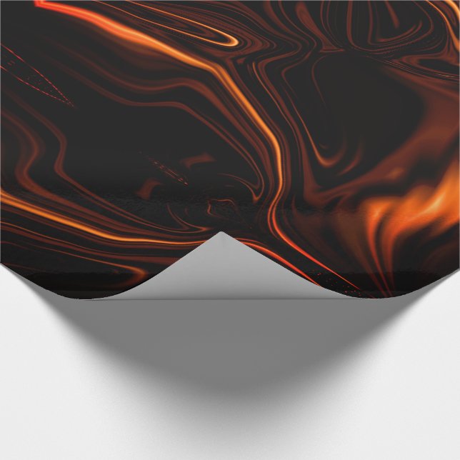 Cadeau Courbes ou ondulations corail, sur papier fond som (Coin)