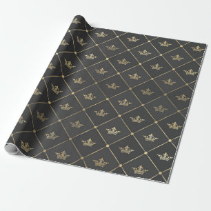 Cadeau Couronne de Paris en papier alu gris et or