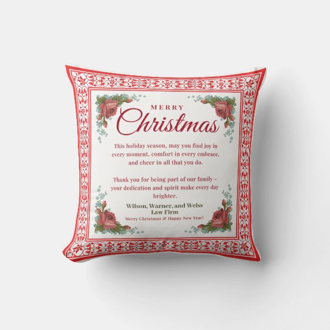 Cadeau Coussin de Noël personnalisé (Recto)