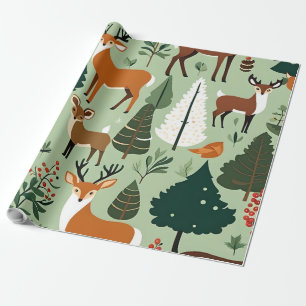 Cadeau créatures de noël envelopper du papier
