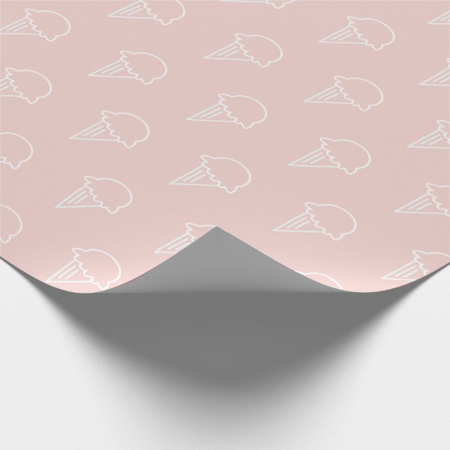 Cadeau Crème de glace Motif papier d'enveloppement rose m (Coin)