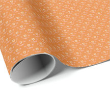 Crête florale rose sur papier d'enveloppement oran