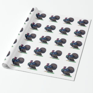 Cadeau Cru Turquie de papier d'emballage de thanksgiving