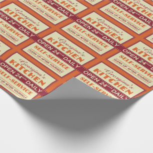 Cadeau Cuisine - nom personnalisé - papier d'emballage