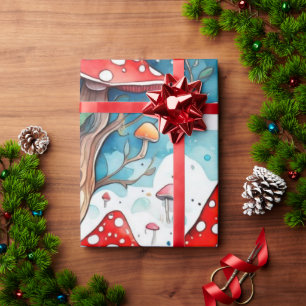 Cadeau Cute champignons cottage coeur motif papier d'enve