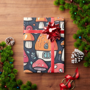Cadeau Cute champignons cottage coeur motif papier d'enve
