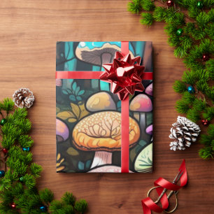 Cadeau Cute champignons cottage coeur motif papier d'enve