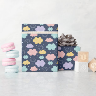 Cadeau Cute Kawaii Cloud Motif Enveloppement papier roule
