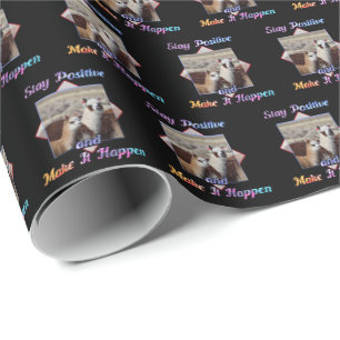 Cadeau Cute Llama Lover Rester Papier Enveloppant Positif