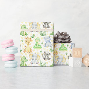 Cadeau Cute Safari Animaux Envelopper Papier Rouleau