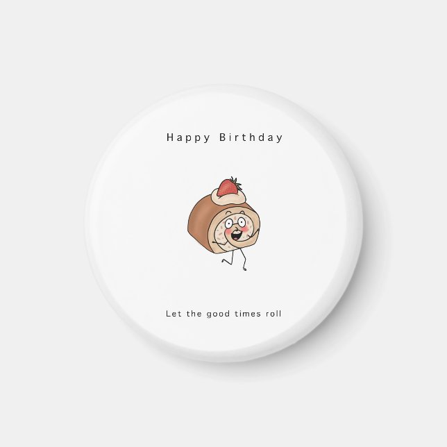 Cadeau d'anniversaire, aimant gâteau, cadeau drôle (Devant)