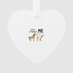 Cadeau d'anniversaire de licorne 66 ans et moi Fo