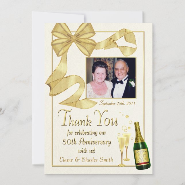 Cadeau d'anniversaire de Merci cinquantième - (Devant)