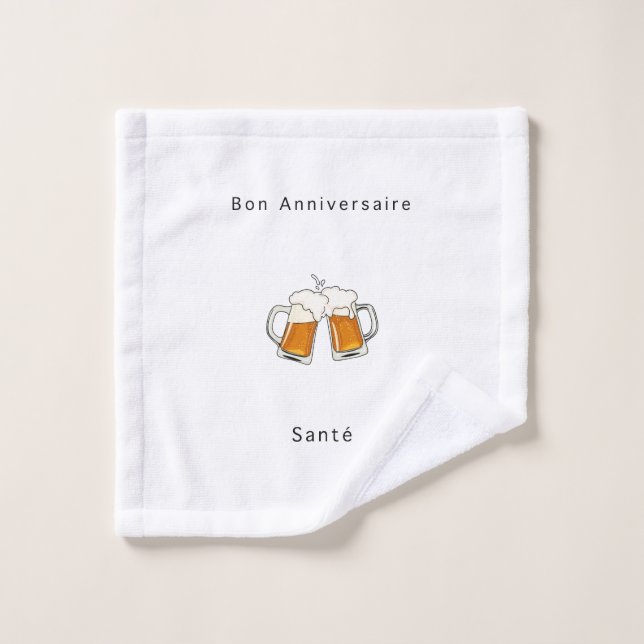 Cadeau d'anniversaire français, Joyeux Anniversair (Gant de toilette)
