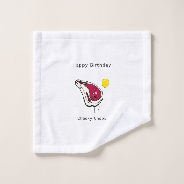 Cadeau d'anniversaire, joues effrontées. Joyeux an (Gant de toilette)
