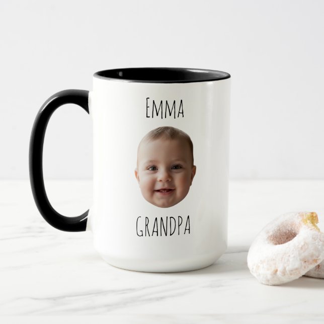 Cadeau d'anniversaire pour papy – Mug personnalisé (Avec donut)