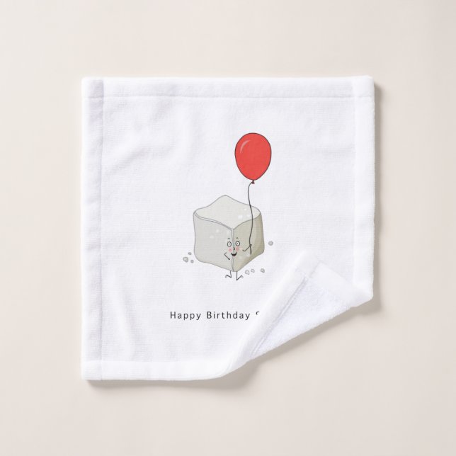 Cadeau d'anniversaire, sucre joyeux anniversaire,  (Gant de toilette)