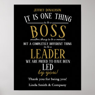 Cadeau d'appréciation pour affiche de leader mento