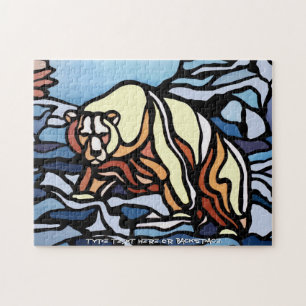 Cadeau d'art personnalisé par puzzle d'ours blanc