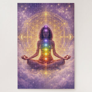 Cadeau d'art spirituel puzzle de méditation chakra