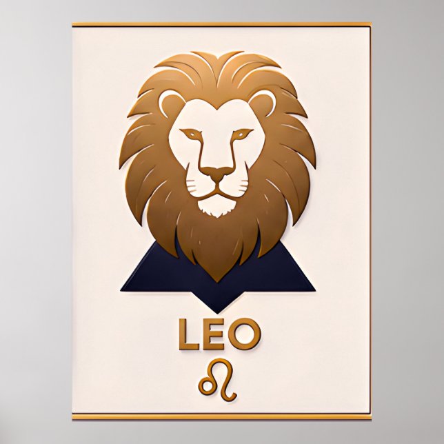 Cadeau d'astrologie décoration Lion zodiaque (Devant)