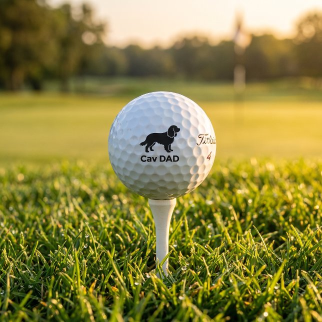 Cadeau de balle de golf Cavalier Dad Titleist Pro  (Créateur téléchargé)