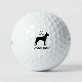 Cadeau de balle de golf Great Dane Golf Dad Titlei