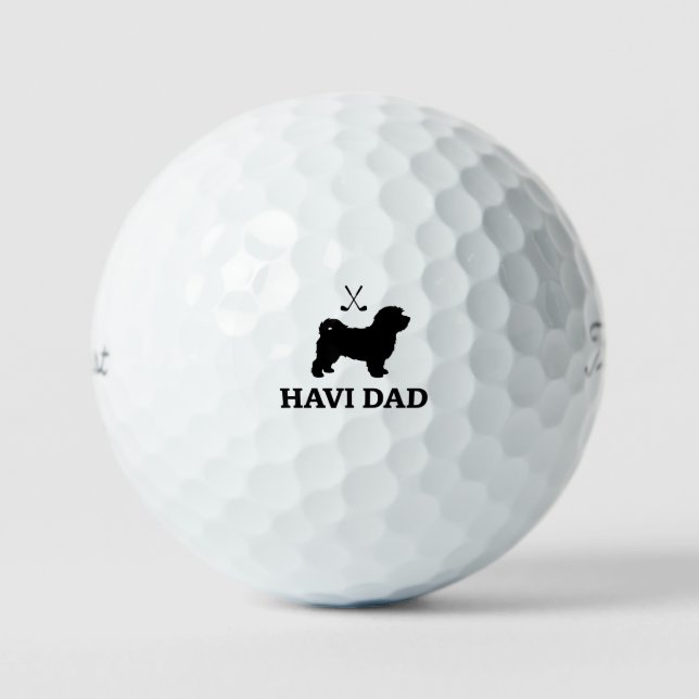Cadeau de balle de golf Havanese pour papa Titleis (Recto)