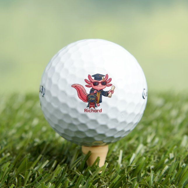 Cadeau de balle de golf monogramme Axolotl America (T-shirt Insitu)