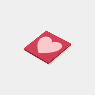 Cadeau de bloc-notes Post-It en forme de cœur