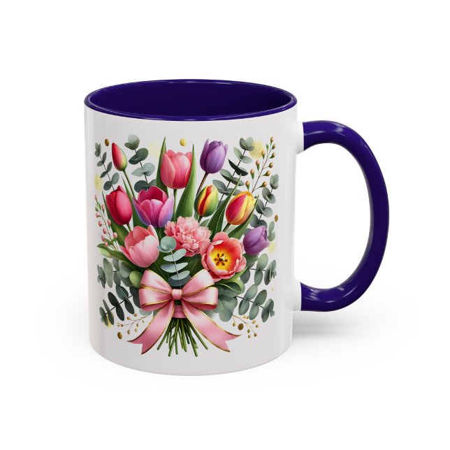 Cadeau de Bouquet de Mug Fleur de Tulipe Élégant (Créateur téléchargé)
