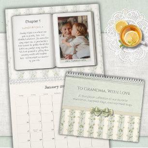 Cadeau de calendrier de conte de fées floral vinta