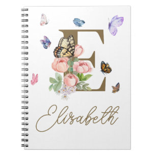 Cadeau de Carnet de papillon initial personnalisé