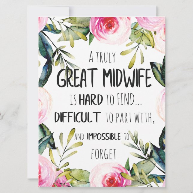 Cadeau de carte de remerciement de bureau de doula (Devant)