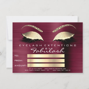 Cadeau de Certificat de Maquillage d'Extension de