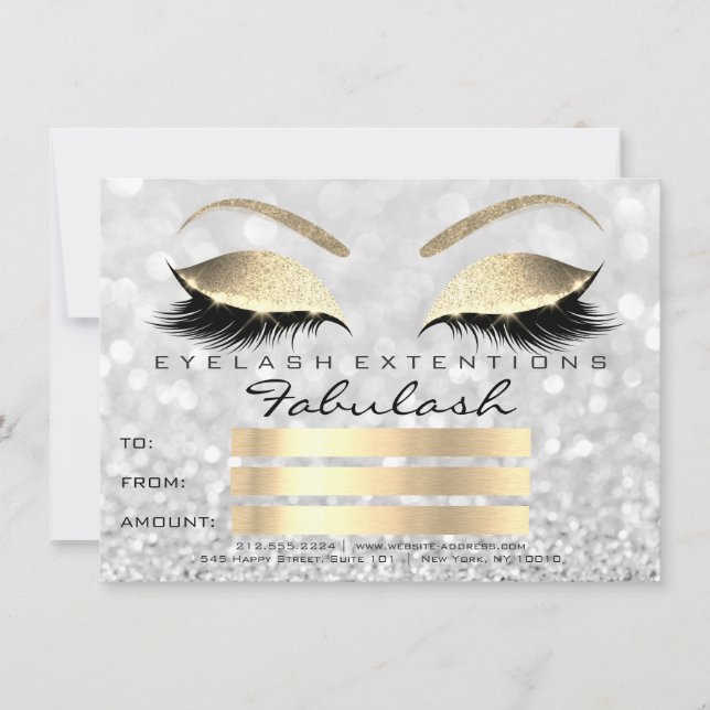 Cadeau de Certificat de Maquillage Luxe Cils Argen (Devant)