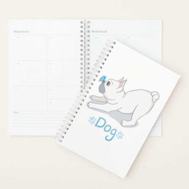 Cadeau de chien mignon | Chien drôle avec papillon (Devant avec enveloppe)