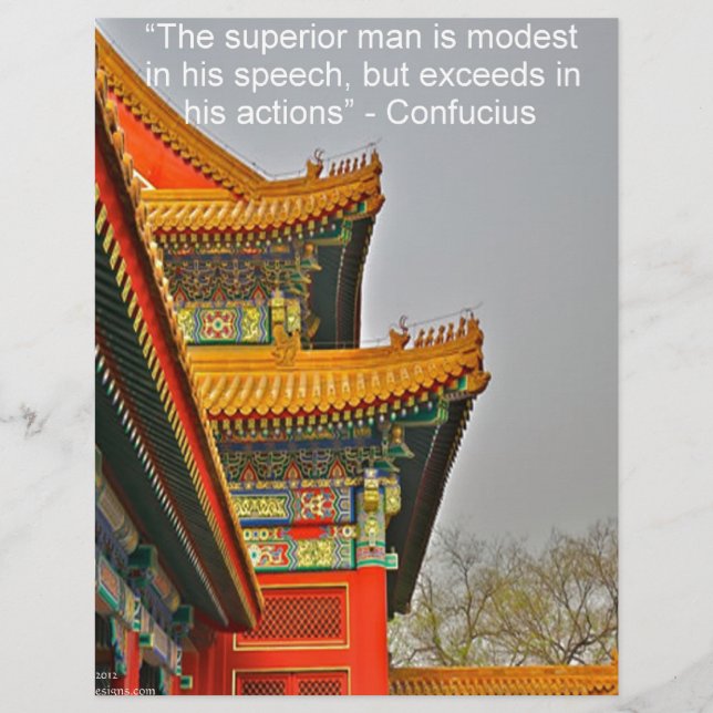 Cadeau de citation de Confucius sur l'architecture (Devant)