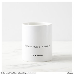 Cadeau de codage romantique si alors Mug personnal