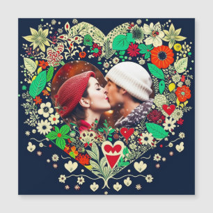 Cadeau de coeur floral personnalisé Cadeau romanti