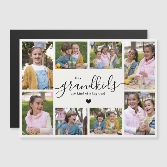 Cadeau de collage de photos de petits-enfants Cart (Devant / Derrière)