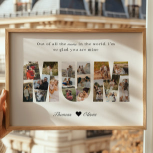 Cadeau de collage photo Maman 20 pour affiche de l