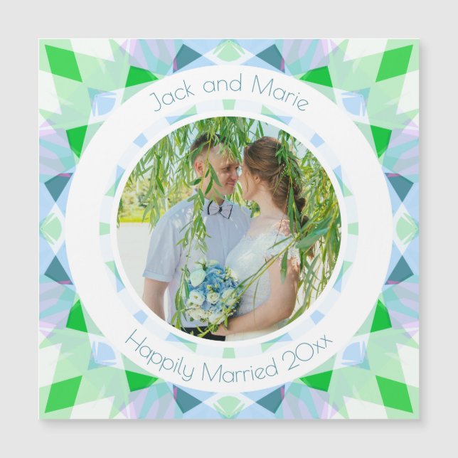 Cadeau de commémoration de 4 ans de mariage Bleu V (Devant)