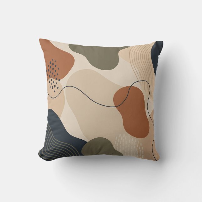 Cadeau de Coussin de Formes Organiques Modernes Ab (Recto)