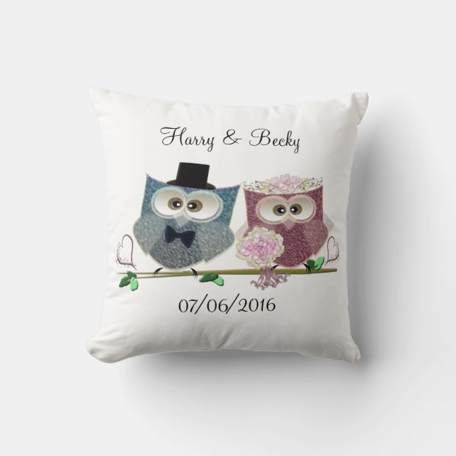 Cadeau de coussin de souvenir de mariage (Recto)