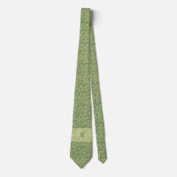 Cadeau de Cravate Monogramme Feuille vert pour pap