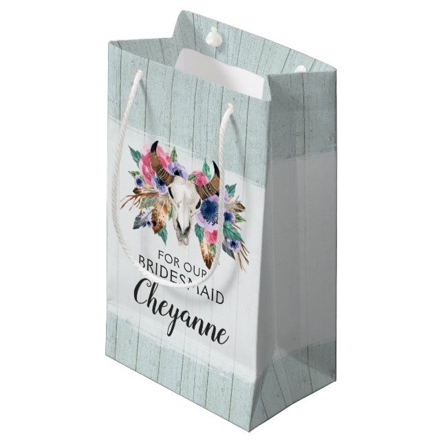 Cadeau de Demoiselle d'Honneur Bohème Sac de Faveu (Devant Angle)