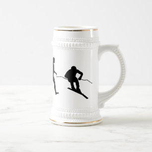 Cadeau de descendeur de ski alpin de tasse de