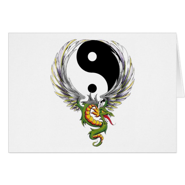 Cadeau de dragon de Yin Yang (Devant horizontal)